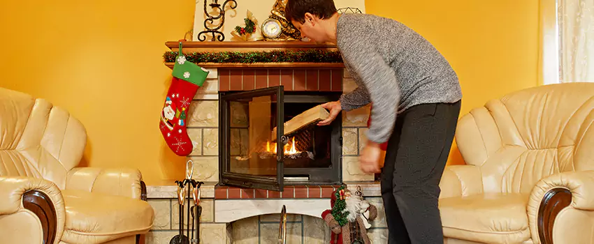 Rusted Metal Fireplace Restoration in El Dorado Hills, California